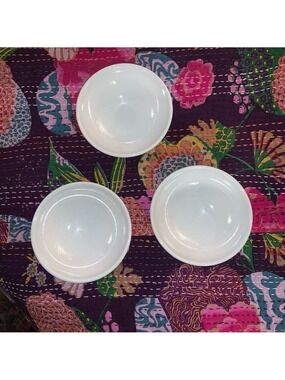 Emile Henry Bowls, White, 6” by 2 “ high